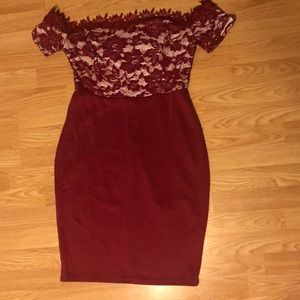 Red bodycon dress